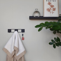 Гачки Настінні 25см х 5см Вышалка Glozis Kanto Black H-083