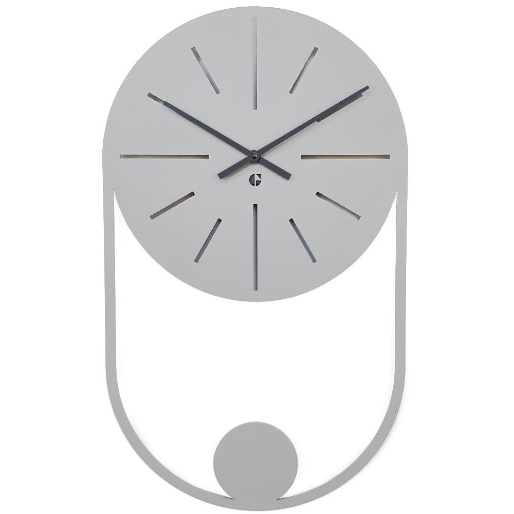 Годинник Настінний 50см х 30см Glozis Balance Grey B-041