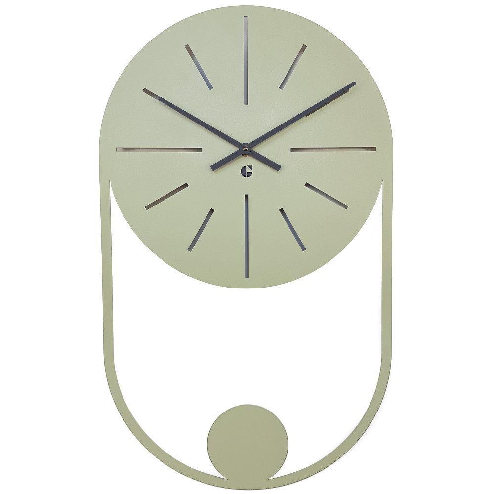 Годинник Настінний 50см х 30см Glozis Balance Olive B-040