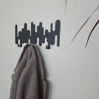 Вішалка Настінна 37см х 13см Glozis Rhythm Black H-099