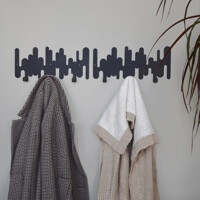 Вішалка Настінна 37см х 13см Glozis Rhythm Black H-099