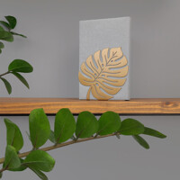 Тримач для Книг Glozis Monstera Leaf Bronze G-077 13 х 14 см