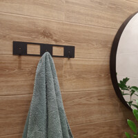 Гачки Настінні 25см х 5см Вышалка Glozis Kanto Black H-083