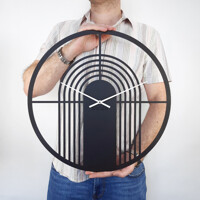 Годинник Настінний 50см х 50см Glozis Arch Black B-038