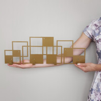 Вішалка Настінна 50см х 17см Glozis Bau Bronze H-075