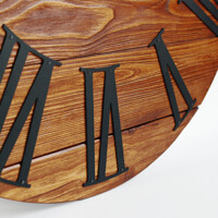 Дерев'яний Настінний Годинник 60см х 60см Glozis Kansas Rust A-051