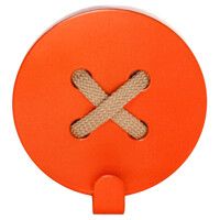 Гачок Настінний 8см х 8см Glozis Button Orange H-025
