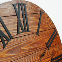 Дерев'яний Настінний Годинник 60см х 60см Glozis Kansas Rust A-051