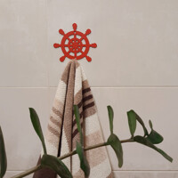 Гачок Настінний 12см х 12см Glozis Wheel H-035