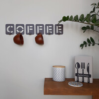 Вішалка Настінна 50см х 10см Glozis Coffee H-004