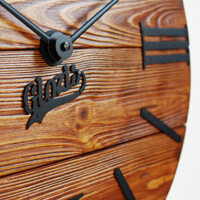 Дерев'яний Настінний Годинник 40см х 40см Glozis Nevada Rust A-055