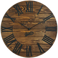 Дерев'яний Настінний Годинник 60см х 60см Glozis Kansas Mokko A-050