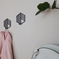 Гачок Настінний 10см х 9см Glozis Nod Black H-092