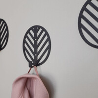 Гачок Настінний 10см х 9см Glozis Mod Black H-095