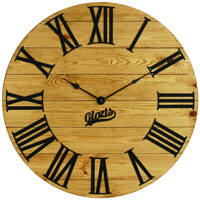 Дерев'яний Настінний Годинник 60см х 60см Glozis Kansas Gold A-052
