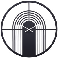 Годинник Настінний 50см х 50см Glozis Arch Black B-038