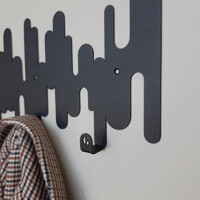 Вішалка Настінна 37см х 13см Glozis Rhythm Black H-099