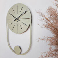 Годинник Настінний 50см х 30см Glozis Balance Olive B-040