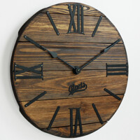 Дерев'яний Настінний Годинник 40см х 40см Glozis Nevada Mokko A-054