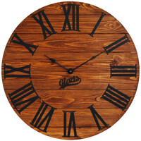 Дерев'яний Настінний Годинник 60см х 60см Glozis Kansas Rust A-051