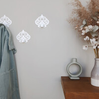 Гачок Настінний 11см х 10см Glozis Ajur White H-060