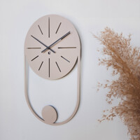Годинник Настінний 50см х 30см Glozis Balance Beige B-039