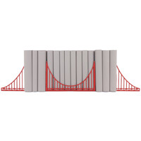 Держатели для книг Glozis Golden Gate G-060 72 х 20 см