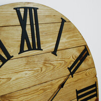 Дерев'яний Настінний Годинник 60см х 60см Glozis Kansas Gold A-052