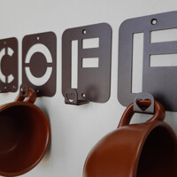 Вішалка Настінна 50см х 10см Glozis Coffee H-004