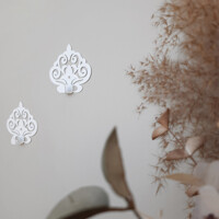 Гачок Настінний 11см х 10см Glozis Ajur White H-060