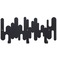 Вішалка Настінна 37см х 13см Glozis Rhythm Black H-099