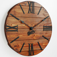 Дерев'яний Настінний Годинник 40см х 40см Glozis Nevada Rust A-055