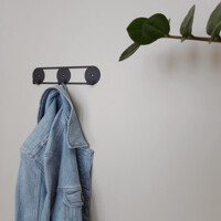 Гачки Настінні Вышалка 25см х 5см Glozis Orbis Black H-079