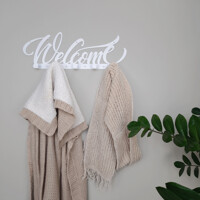 Вішалка Настінна 50см х 18см Glozis Welcome White H-077