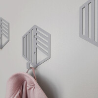 Гачок Настінний 10см х 9см Glozis Nod Grey H-094