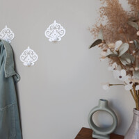 Гачок Настінний 11см х 10см Glozis Ajur White H-060