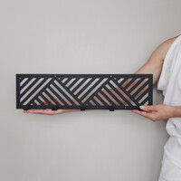 Вішалка Настінна 50см х 13см Glozis Nord Black H-089