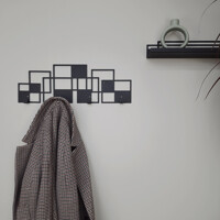 Вішалка Настінна 50см х 17см Glozis Bau Black H-074