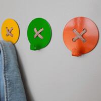 Гачок Настінний 8см х 8см Glozis Button Blue H-027