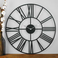 Великий Годинник Настінний 70см х 70см Glozis Cambridge Black B-033