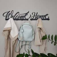 Вішалка Настінна 50см х 18см Glozis Welcome Black H-078