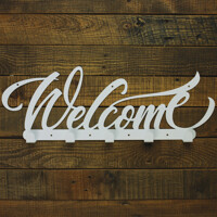 Вішалка Настінна 50см х 18см Glozis Welcome White H-077