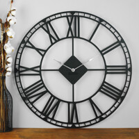 Великий Годинник Настінний 70см х 70см Glozis Oxford Black B-031