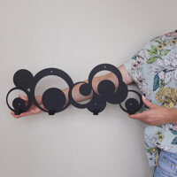 Вішалка Настінна 50см х 18см Glozis Disco H-072