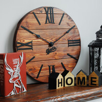 Дерев'яний Настінний Годинник 40см х 40см Glozis Nevada Rust A-055