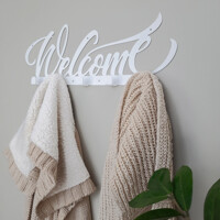 Вішалка Настінна 50см х 18см Glozis Welcome White H-077