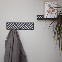 Вішалка Настінна 50см х 13см Glozis Nord Black H-089