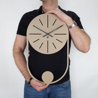 Годинник Настінний 50см х 30см Glozis Balance Beige B-039