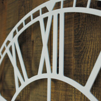 Великий Годинник Настінний 70см х 70см Glozis Oxford White B-032