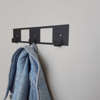 Гачки Настінні 25см х 5см Вышалка Glozis Kanto Black H-083